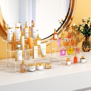 4-Tier Acrylic hiển thị mỹ phẩm Kệ rõ ràng đứng cho amiibo cho Funko cho Pop con số cupcakes Nước hoa tổ chức Lưu trữ 9 inch - Product Image 6