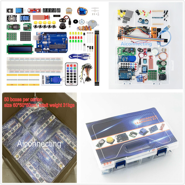Aiconnecting Starter Kit for Arduino for Uno Education & Maker Board for Robotics Learning with Sensor & Modules