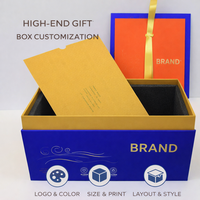 Boîte cadeau en carton rigide de haute qualité sur mesure avec poignée en cuir et fermeture magnétique |   Produits de la mer écologiques avec marquage à chaud