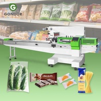 Emballage de boîte à biscuits en plastique pour petit pain Emballage de boîte à biscuits de légumes frais Emballage de sac d'oreiller Machine rétractable