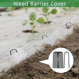 Estacas de Jardín en Forma de U Stimulate Szxxzzmy de 4 Pulgadas, Grapas de Acero de Aleación Metálica Verde para Paisajismo, Uso en Exteriores y Jardines - Product Image 5