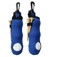 Pochette de transport de balles de golf en néoprène personnalisée 3 sacs d'accessoires de golf de couleur unie