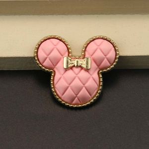 Patung kecil cat semprot Bling perak, hiasan kartun tikus Aloi dilapisi jimat Bling DIY casing telepon kerajinan logam - Product Image 4