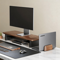 Support vertical en bois pour ordinateur portable, support pour ordinateur portable pour accueillir un MacBook, un MacBook Pro et autres ordinateurs portables