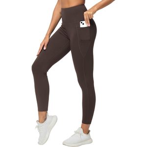 FOXA Women's High Waisted Yoga <b>Leggings</b> <b>With</b> <b>Pockets</b> Tummy Control Workout Running Athletic Pants - Product Image 1