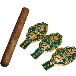 Private Custom Waterproof Vinyl Cigar <b>Stickers</b> with Gold Foil Cigar Labels - Product Image 1