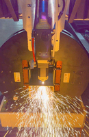 Machine de découpe laser à fibre CNC automatique de haute précision, contrôleur Cypcut, source laser MAX, puissance 12000W, pour tôles et tubes, double usage