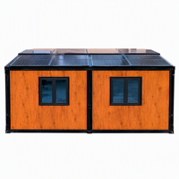 Conteneur solaire en panneaux sandwich d'acier de 20 et 40 pieds, extensible, portable, préfabriqué, détachable, avec salle de bain et cuisine, pour usage hôtelier et entrepôt