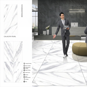 Azulejos de Porcelana Calacatta Blanco Brillante de 24x48 Pulgadas, Pulidos para Pisos y Paredes, para Proyectos de Interiores de Lujo - Product Image 2