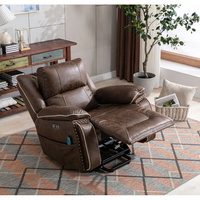 Geeksofa Fauteuil inclinable super doux et surdimensionné à double moteur avec assistance chauffante et massante avec appui-tête pour les personnes âgées