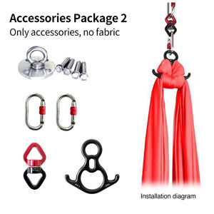 Artistic Performance Exercises Fitness Nylon Fabric Pilates Yoga <b>Swing</b> Aerial Silk Silks Flying <b>Hammock</b> Set Dance Strap Loop - Product Image 3