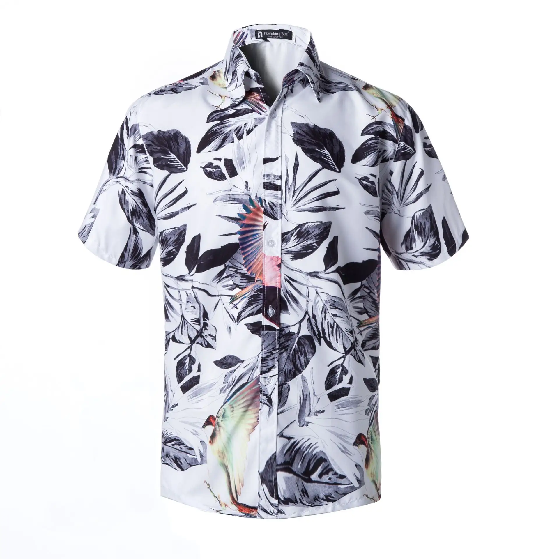 कस्टम मेड सस्ते गर्मियों प्रवृत्ति पुरुषों पुष्प लघु आस्तीन Hawaian शर्ट