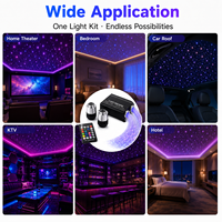 25W RGB Glasfaser-Sternenhimmel-Set mit Doppelport-LED-Lichtquelle für Heimkino und Schlafzimmerdecke