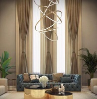 Lustre doré de forme circulaire de luxe, taille personnalisée, lustre italien moderne, lampe suspendue, anneau lumineux Led