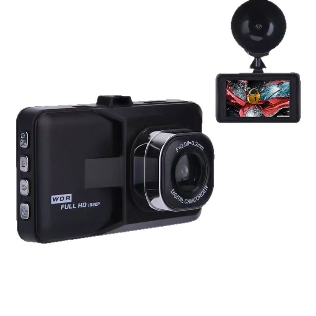 1080P Full HD Car DVR Dash Cam WDR Wide Angle Lens Loop Recording Night Vision Dashboard Camera Suction Mount 4X Zoom F2.0