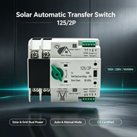 Saklar Transfer Otomatis (ATS) AC/DC Fasa Tunggal 2P PV Tipe PC 100/2P 100A Saklar Transfer Daya Ganda
