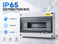 Boîte de distribution en plastique étanche IP65 HT-18 à 18 voies, coffret électrique pour disjoncteur sur rail DIN