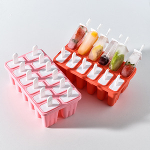Moule à glaces en silicone à 12 cavités avec bâtonnets, antiadhésif, facile à démouler, pour <span class=keywords><strong>la</strong></span> maison, <span class=keywords><strong>la</strong></span> cuisine et les fêtes - Product Image 6