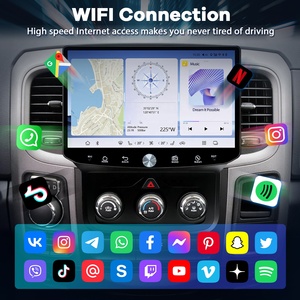 Autoradio con schermo da 11,5 pollici Qualcomm Snapdragon Octa Core, lettore DVD, 4+64G DSP GPS <span class=keywords><strong>per</strong></span> Dodge Ram 1500 2500 2013-2018 (Versione Base) - Product Image 4