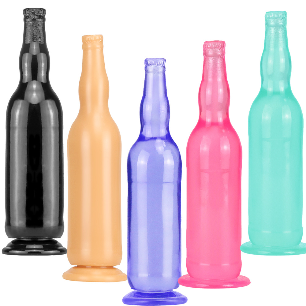 Colorful Transparent Beer Bottle Shape Dildo - Real Touch Adult Sex Toy for Women, Perfect for Female Masturbation Colorful Transparent Beer Bottle Shape Dildo - Real Touch Adult Sex Toy for Women, Perfect for Female Masturbation