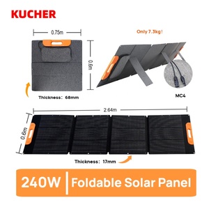 KUCHER 240W高効率単結晶フィルムソーラーパネルEFTE材料22% 変換率折りたたみ可能屋外用 - Product Image 6