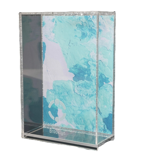 กล่องการกุศล Tzedakah ที่ทันสมัยนี้ทําจากแผงอะคริลิกใสและมีน้ําค้างแข็ง และมีลายพระเยรูซาเล็มแบบคลาสสิก - Product Image 1