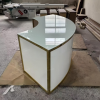 Comptoir de bar rond moderne en acier inoxydable et acrylique pour événements, fêtes, hôtels et mariages - Grande Vente