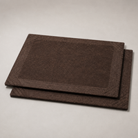 Vente en gros de sets de table en feutre brun foncé personnalisés, géométriques, en relief, rectangulaires, pour la maison, l'hôtel, le restaurant