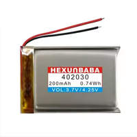 3.7V 200mAh 402030 2 dây polymer lithium ion Li-ion pin cho TWS GPS MP3 loa thông minh đồng hồ L042