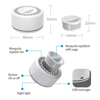 Mini répulsif antiparasitaire rechargeable par USB tueur de moustiques et de mouches efficace Échantillons gratuits et bon marché Matériau ABS à l'état solide