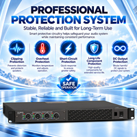 Amplificateur de puissance numérique professionnel DF410 à 4 canaux avec PFC, 2000 W sous 4 ohms, 1000 W sous 8 ohms, 1U compact, amplificateur audio professionnel pour scène et DJ