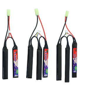 사용자 정의 Airsoft 총 금속 배터리 3.7v 3.2v 1200mah 2s 3s 4s 7.4v Nunchuck <span class=keywords><strong>Lipo</strong></span> 트리플 Ni-Mh 배터리 팩 M4 HPA AEG AK - Product Image 1