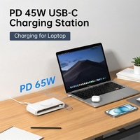 Cargador Inalámbrico Magnético Más Vendido en 2026, Carga Rápida PD de 45W, 3 Puertos Tipo-C, 3 USB, Regleta de Alimentación Portátil Ignífuga para Laptop, Nuevo