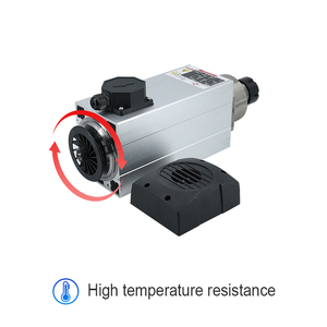 มอเตอร์แกนหมุนความเร็วสูง HLTNC 24000RPM ER32 AC กำลัง 6 กิโลวัตต์ พร้อม VFD 7.5k สำหรับงานกัดเซาะเซรามิก ระบายความร้อนด้วยอากาศ - Product Image 5