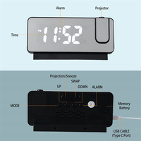 Projection Réveil Chambre Plafond Numéros projection horloge de confortable
