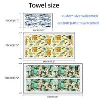 Custom Logo Tropical Eco-Friendly Microfiber Beach Towel Large Size Sand Free Bath Towel Super Absorbent Quick Dry Lightweight