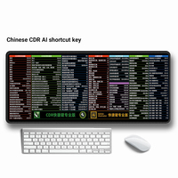 Tapis de souris de bureau personnalisé en caoutchouc antidérapant de haute qualité, aide de bureau, raccourcis clavier Excel Cad Ai