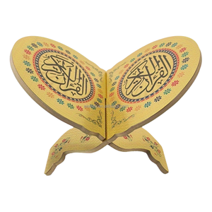 Quran Stand /Rehal (Brass Inlay) Quality Wooden Book Holder - Foto 7