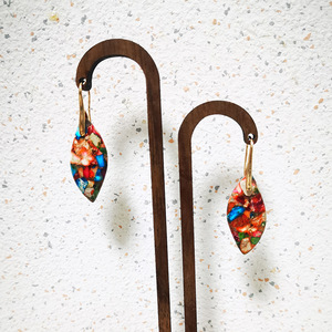 Orecchini Pendenti Trendy con Pietre Naturali Irregolari a Goccia, Orecchini Statement in Oro e Argento per Donne - Product Image 5