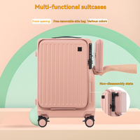 Valise à tirette à ouverture frontale personnalisée en gros Bagage PC léger avec compartiment USB pour ordinateur portable et mot de passe Sac de voyage