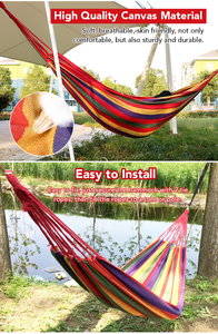 <span class=keywords><strong>Hamac</strong></span> de camping extérieur pliable, respirant, robuste, haute résistance, portable, à forte capacité de charge, renforcé et sûr pour les voyages et les activités en plein air. - Product Image 4
