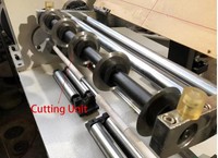 Machine de découpe rotative à 6 lames haute vitesse Sunrise SR-500 pour tubes en papier, contrôlée par PLC Schneider, longueur réglable 200-2000 mm, moteur