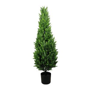 Ciprés de hoja perenne con protección UV artificial de alta simulación al por mayor para la decoración del porche delantero del hogar al aire libre - Product Image 1