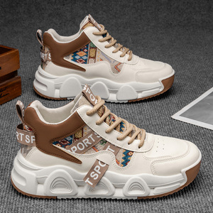 Nouvelles Baskets Montantes Décontractées et Polyvalentes pour Hommes, Respirantes, Antidérapantes, Rehaussantes, Style Sportif Robuste, Idéales pour la Course, Disponibles en Gros - Product Image 3