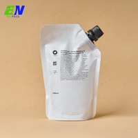 Recharge écologique PCR-PE recyclable en papier kraft Pochette debout Sacs en papier kraft liquide Pochette à bec pour shampoing, lotion savon