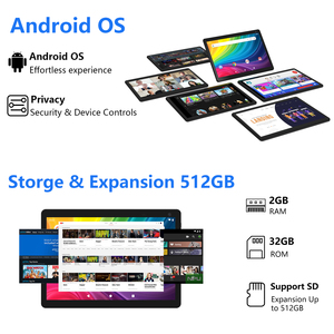 ใหม่ 10.1 นิ้วกล้องคู่ธุรกิจแท็บเล็ตพีซี 32GB Android 12 Quad Core Rockchip โปรเซสเซอร์ 2GB หน่วยความจํา USB Type-C GSM Capacitive - Product Image 3
