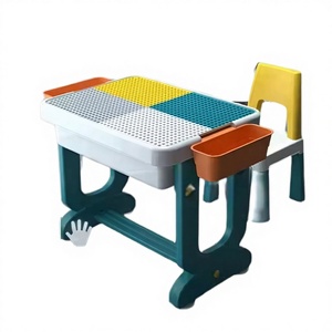 Mesa de Juego y Lectura de Plástico Moderna de Nuevo Diseño para Niños, Mesa de Bloques de Construcción Creativa para Hotel - Product Image 3