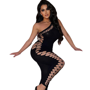 <span class=keywords><strong>Body</strong></span> Stocking da Donna Asimmetrico con Scollo Scavato, Lavorato a Maglia, Vestibilità Aderente, Traspirante, Senza Cuciture, in Nylon YuSheng, Estivo - Product Image 1