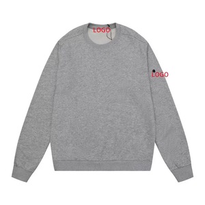 <span class=keywords><strong>Sweat</strong></span>-shirt à manches longues couleur pierre classique avec badge au col pour hommes et femmes, style transfrontalier identique pour les couples insulaires - Product Image 5