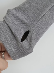 CNSHELL Casual Basic Slim Fit Pullover One Shoulder <strong>Thumb</strong> <strong>Hole</strong> Cropped Long Sleeve <strong>Top</strong> for Women - Product Image 4